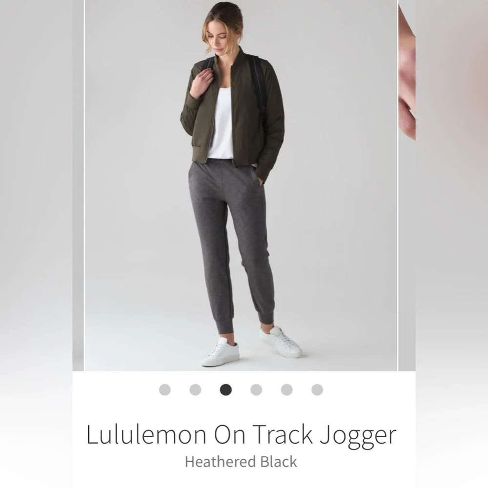 Lululemon On Track Jogger Size 2 Heathered Black
